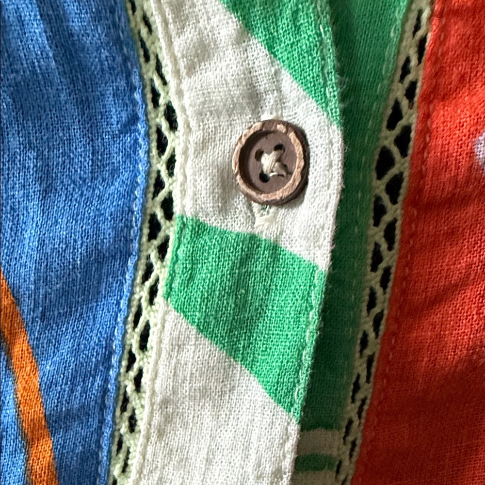 Anisa Exclusively by Anthropologie Colorful Graphic Button Down Shirt - Picture 4 of 11